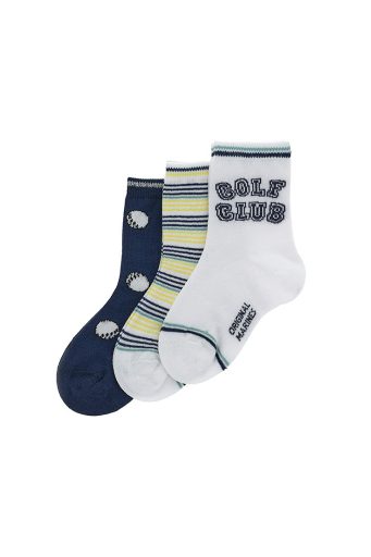 Lot de trois paires de chaussettes courtes pour garçon de la Golf League
