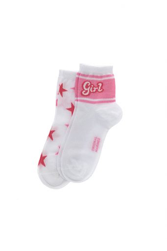 Chaussettes courtes Logomania pour adolescentes (lot de 2)