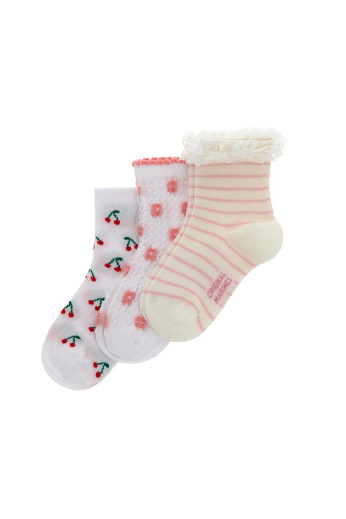 Lot de trois paires de chaussettes fantaisie Wild Farm pour bébé fille