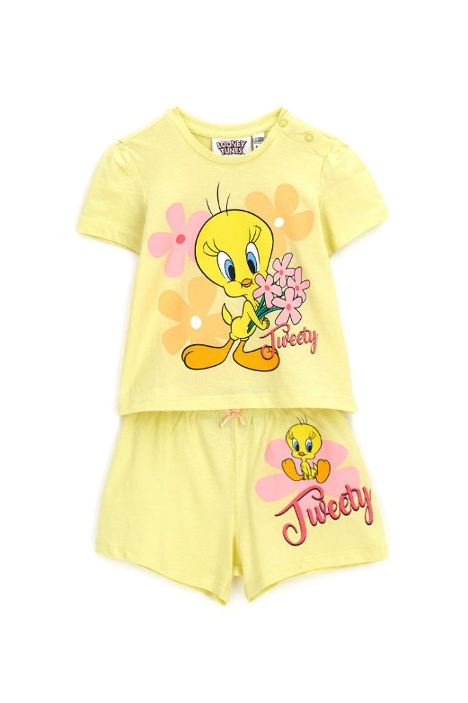 Pyjama court Looney Tunes « Bonne nuit » pour petite fille