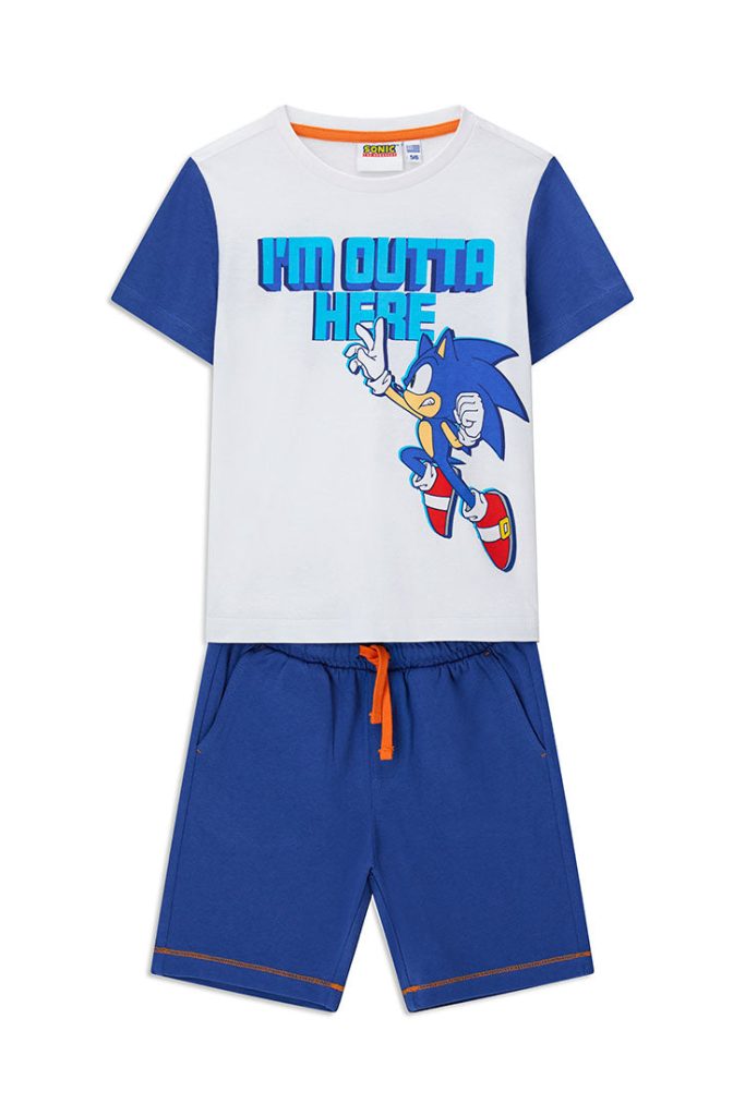 Ensemble t-shirt et bermuda Sonic Beach College Boy
