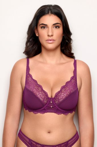 Soutiens-gorge bralettes tendance en dentelle à volants et résille pour femme
