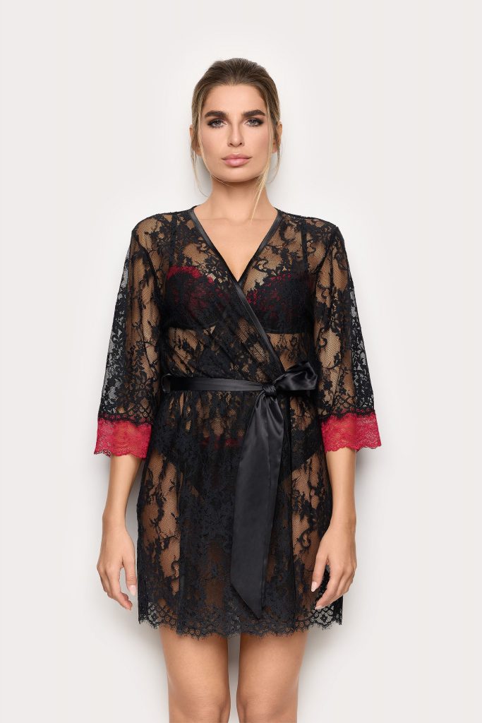 Kimono romantique entièrement en dentelle + dentelle femme