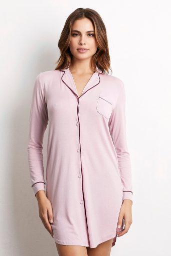 Chemise de nuit à manches longues Daily Modal pour femme
