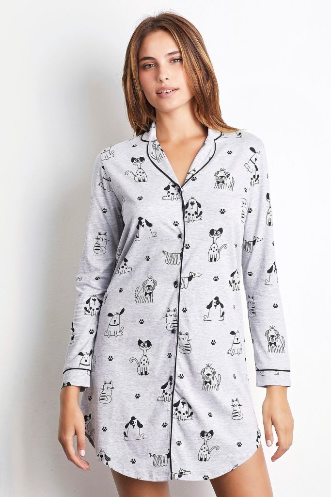 Chemise de nuit à manches longues Best Friends Woman