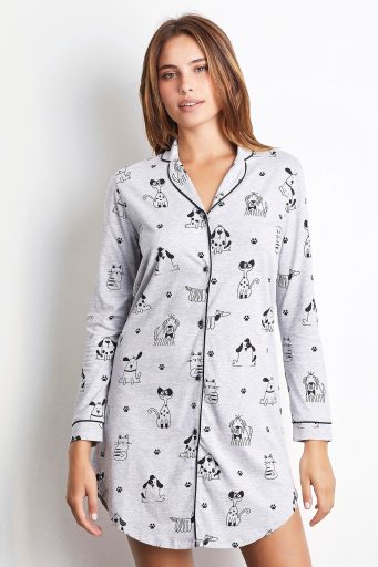 Chemise de nuit à manches longues Best Friends Woman