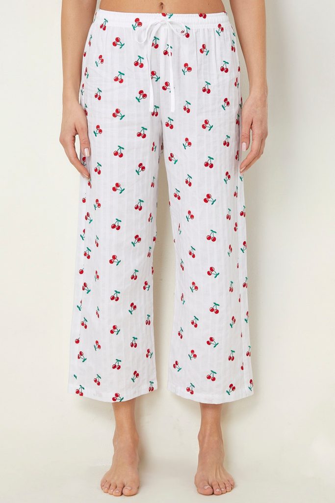 Pantalon femme cerise