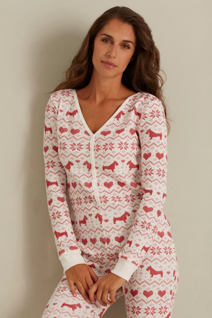 Combinaison de Noël pour femme avec animaux de compagnie
