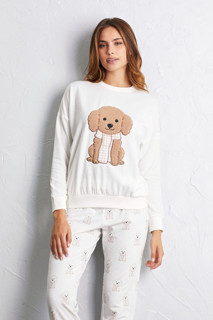 Pyjama femme caniche tasse de thé 3