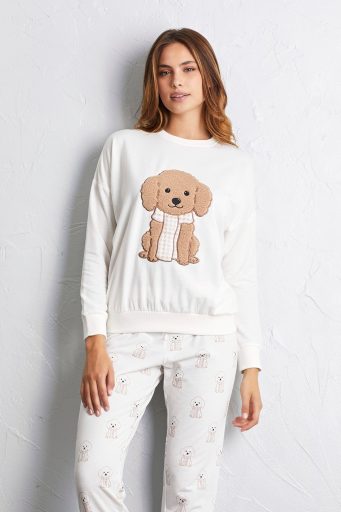 Pyjama femme caniche tasse de thé 3