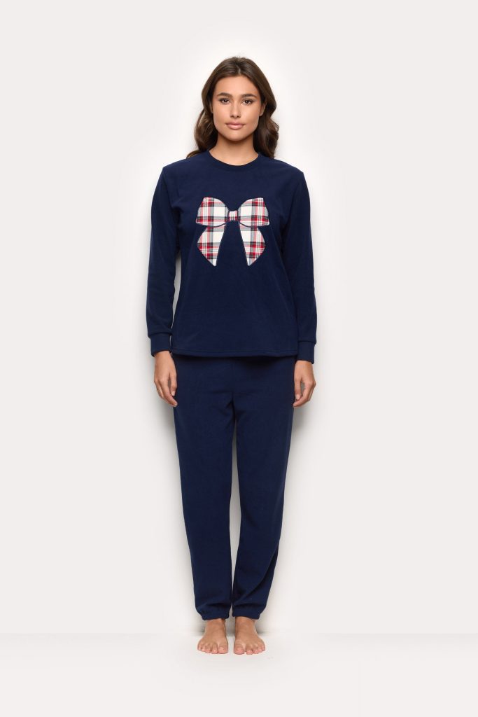 Pyjama d’hiver caniche en polaire pour femme