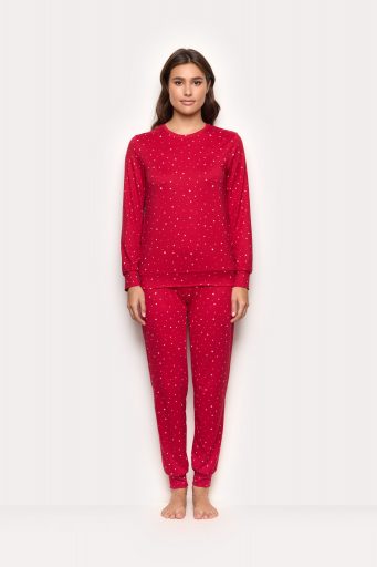 Pyjama Stardust 12 Mains Jersey Pêche Femme