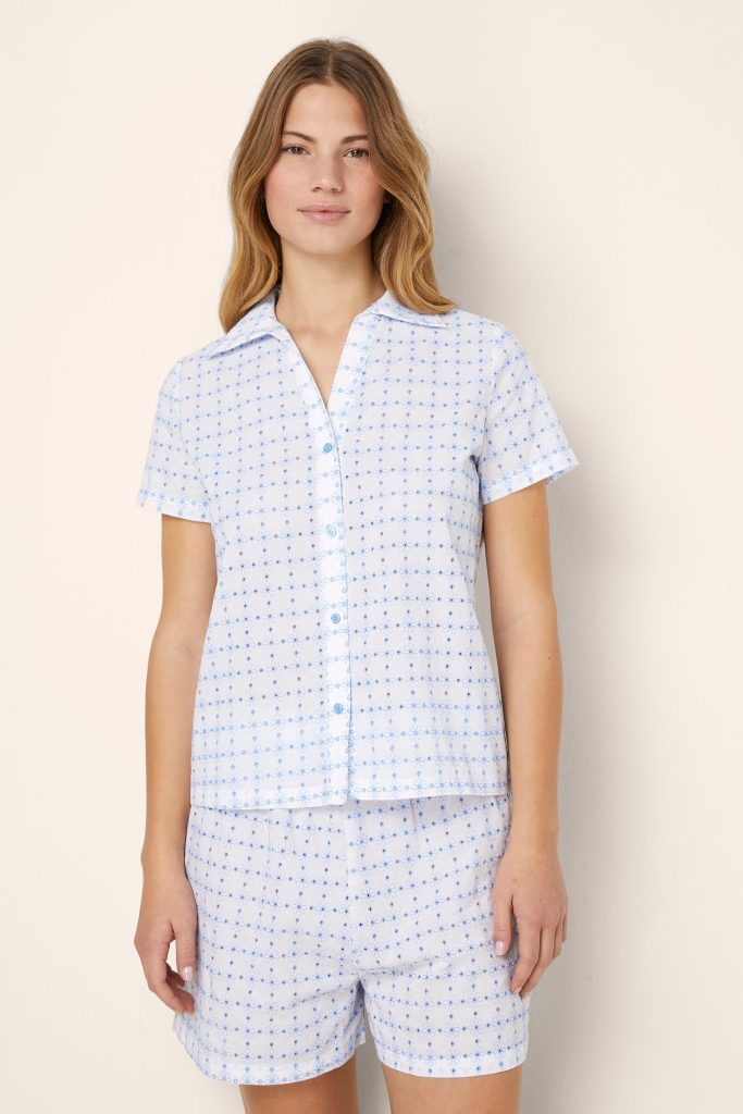 Pyjama Chic Flowers Femme ouverture devant