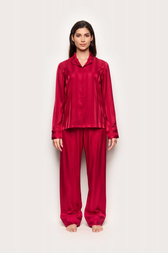 Pyjama de Noël Jacquard Satin Femme