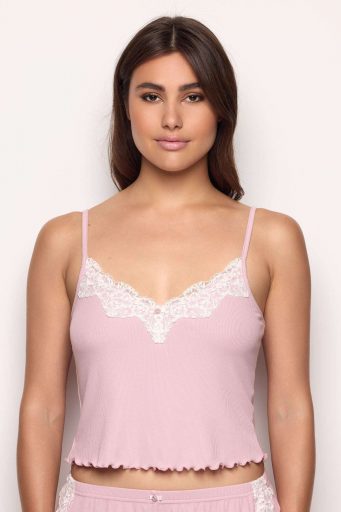 Hauts basiques côtelés en modal/coton pour femme