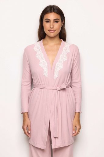 Chemises de nuit basiques en modal/coton côtelé pour femme